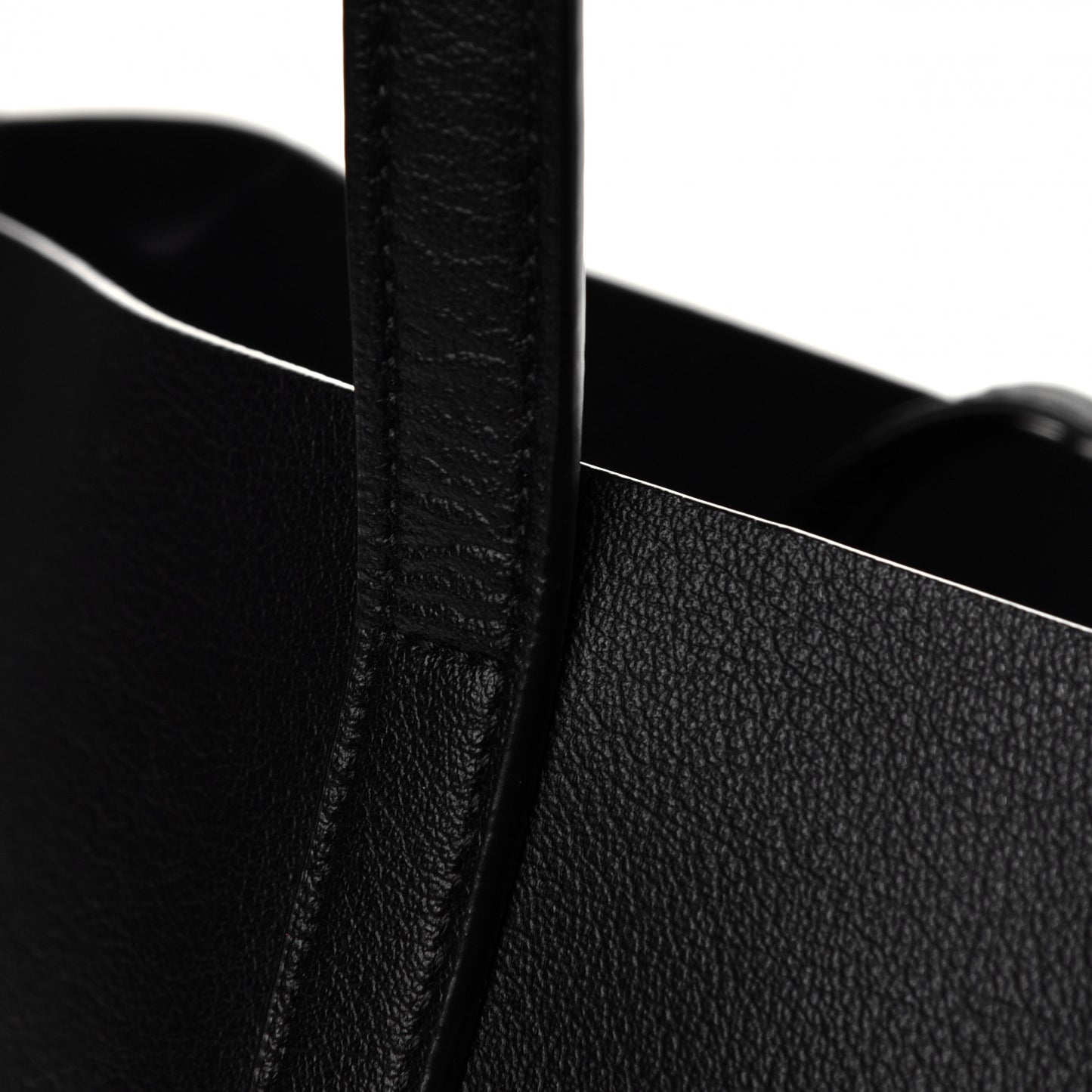 Calfskin Large Shopping Tote Black