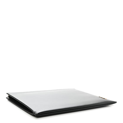 Saint Laurent Shiny Calfskin Tiny Monogram Zipped Tablet Holder Black 4 of 8