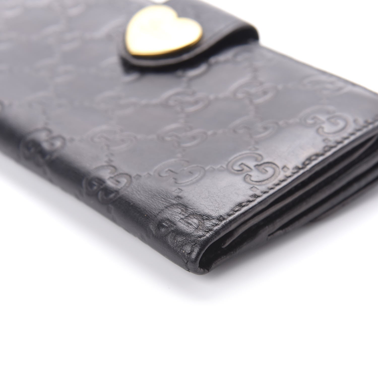 Gucci Guccissima Heart Continental Wallet Black 7 of 12