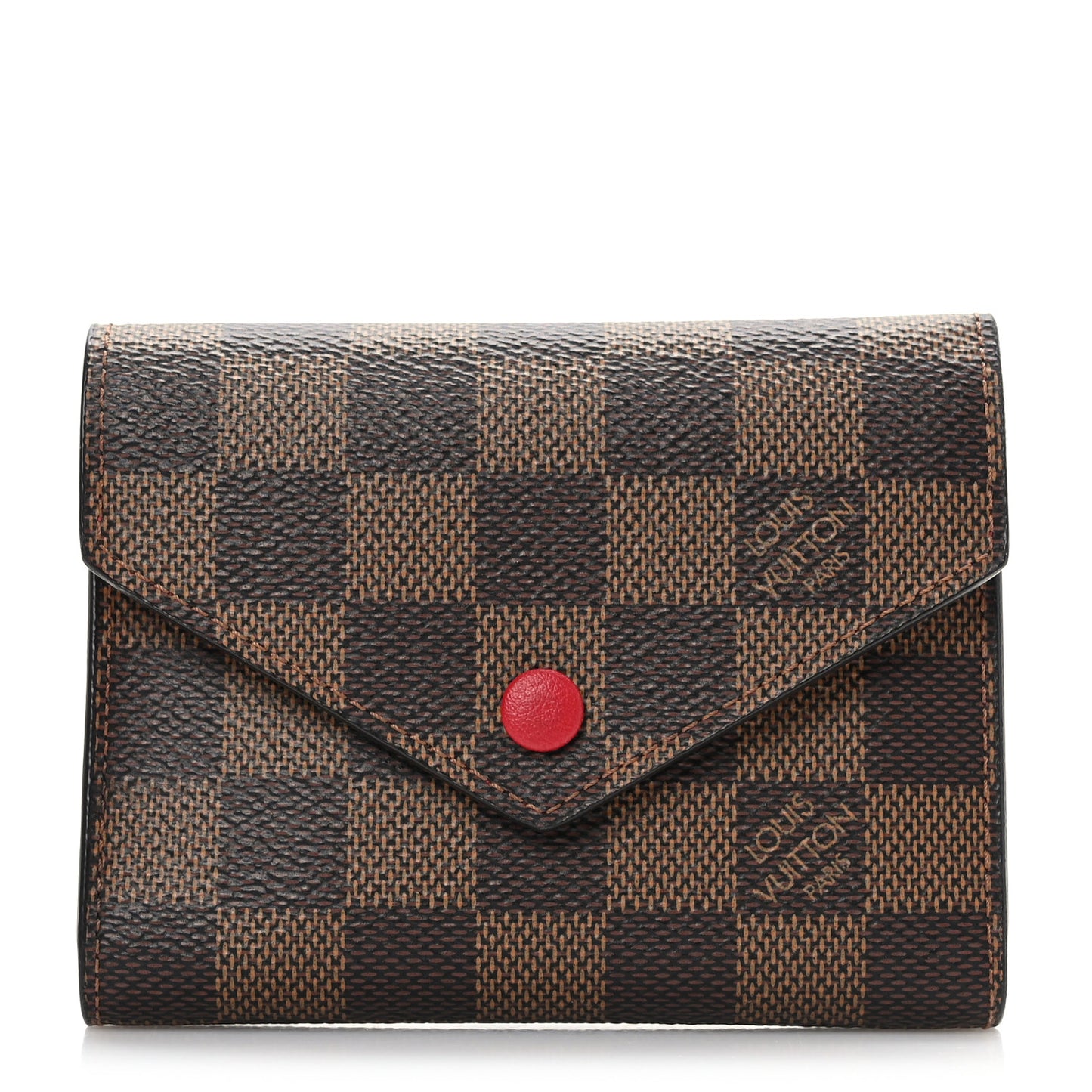 Damier Ebene Victorine Wallet Red