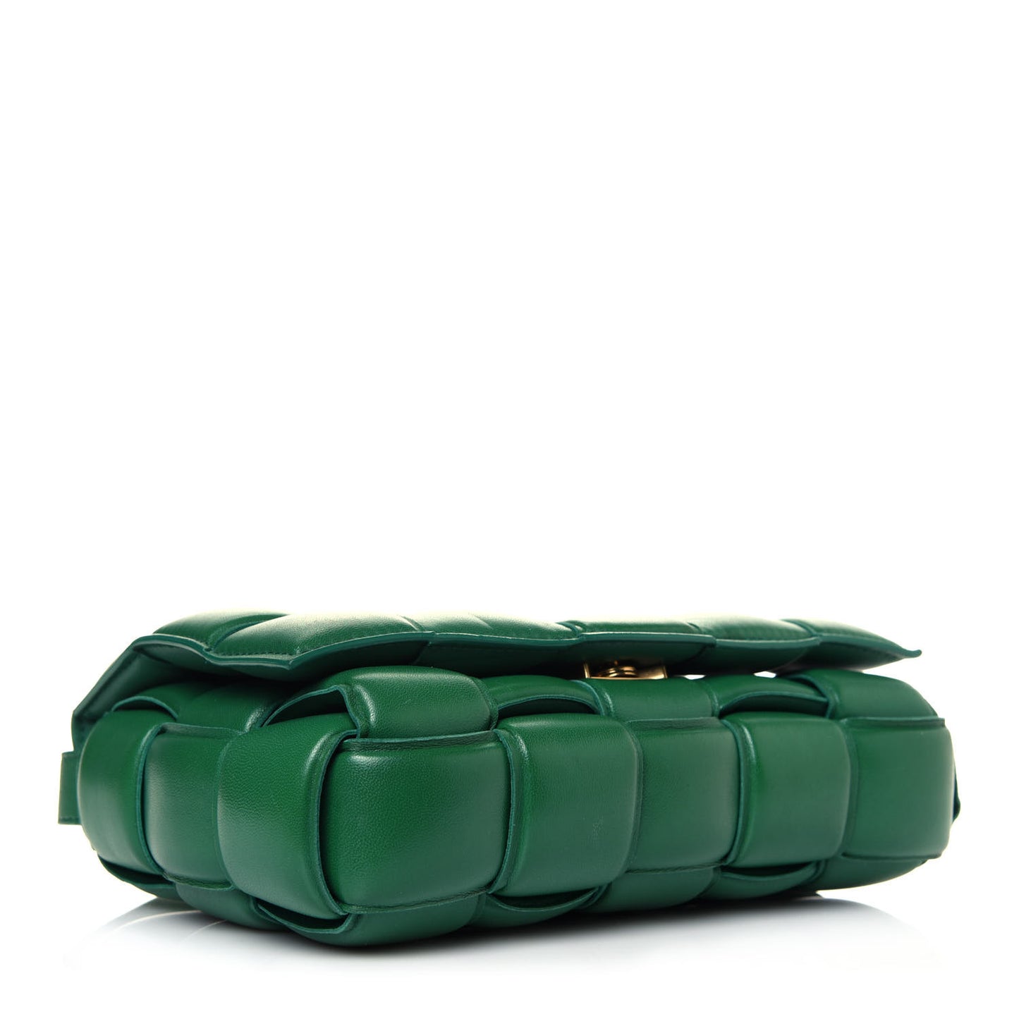 Nappa Maxi Intreccio Padded Cassette Crossbody Bag Racing Green