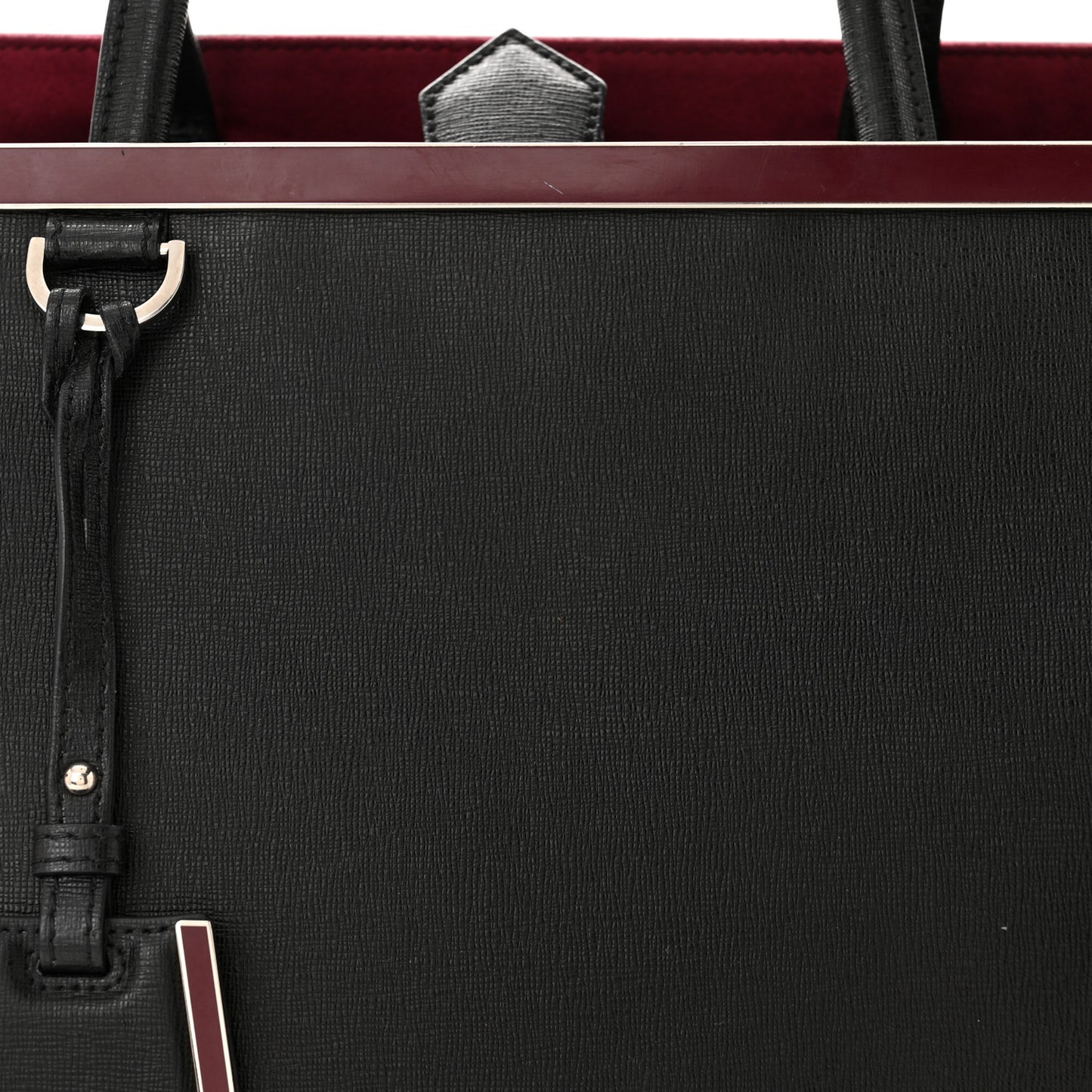 Vitello Elite Regular 2Jours Tote Black Vino