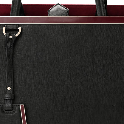 Fendi Vitello Elite Regular 2Jours Tote Black Vino 8 of 12