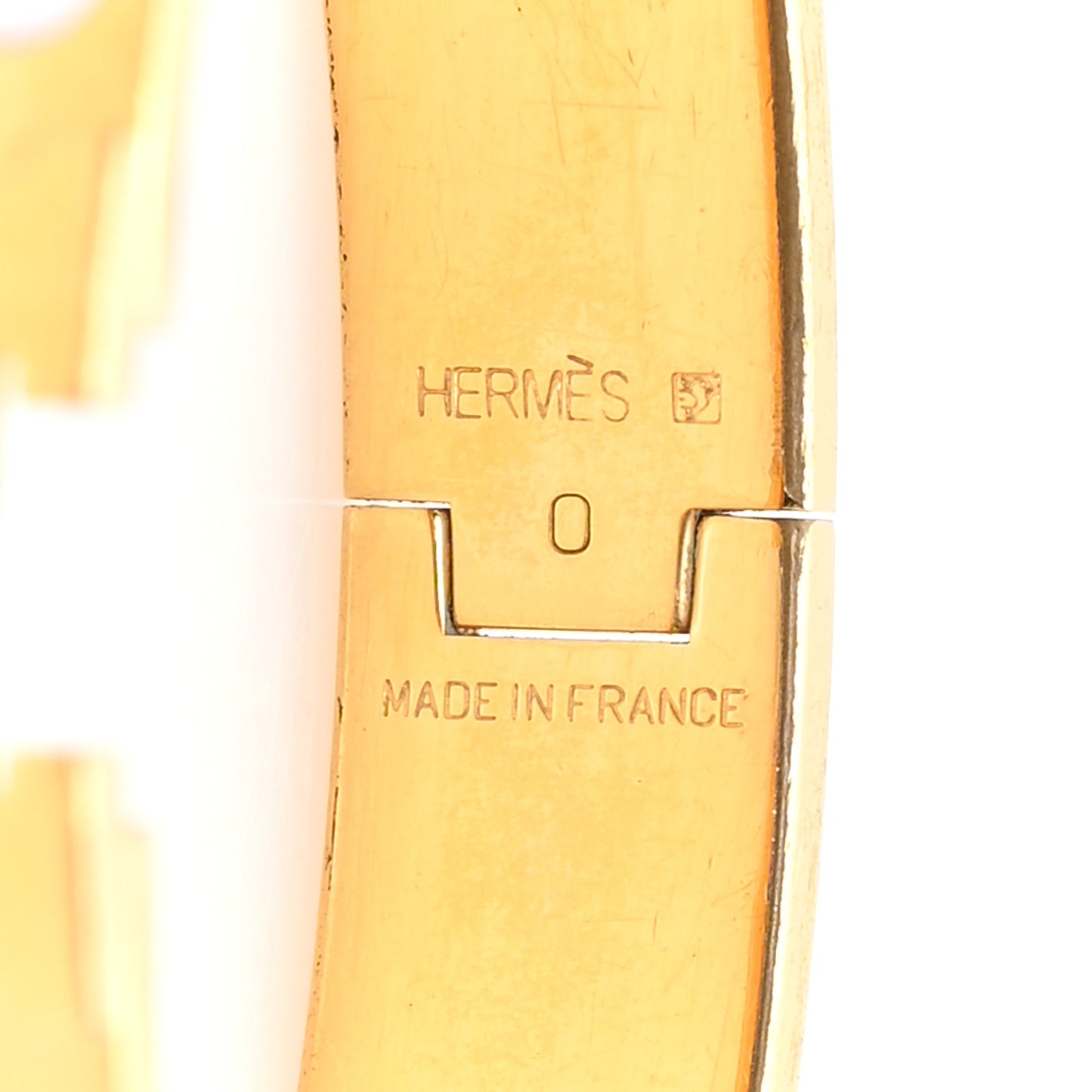 Enamel Narrow Clic Clac H Bracelet PM White