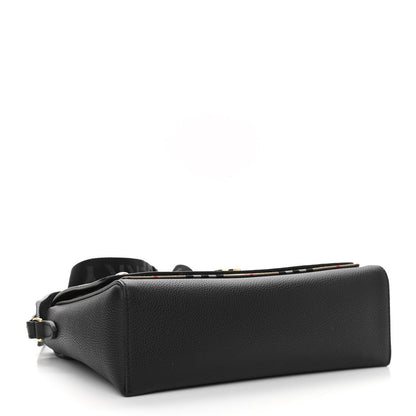 Burberry Grainy Calfskin Vintage Check Note Crossbody Bag Black 4 of 10