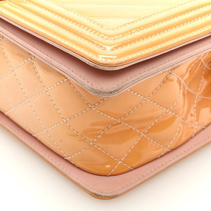 Chanel Patent Chevron Quilted Medium Boy Flap Pink 8 of 8