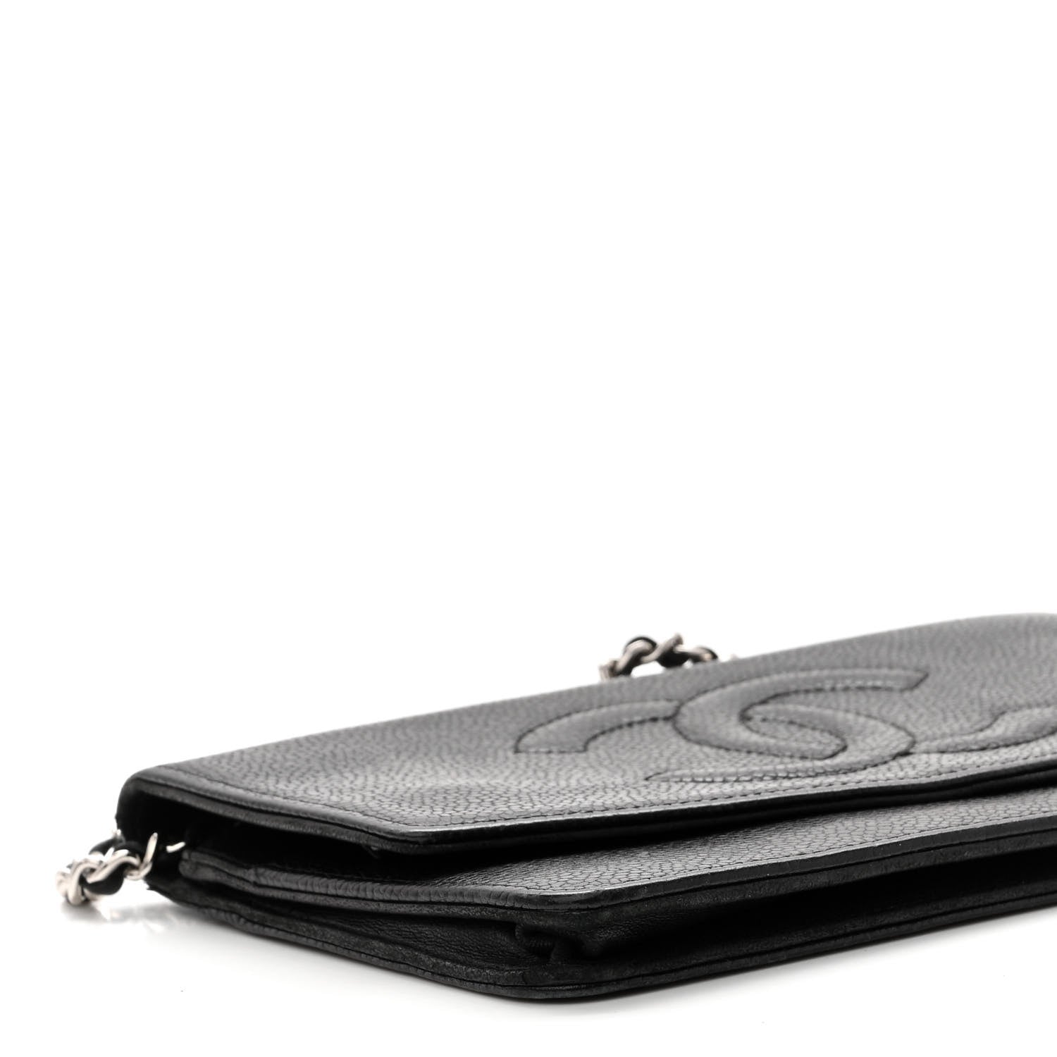 Chanel Caviar Timeless CC Wallet On Chain WOC Black 9 of 11
