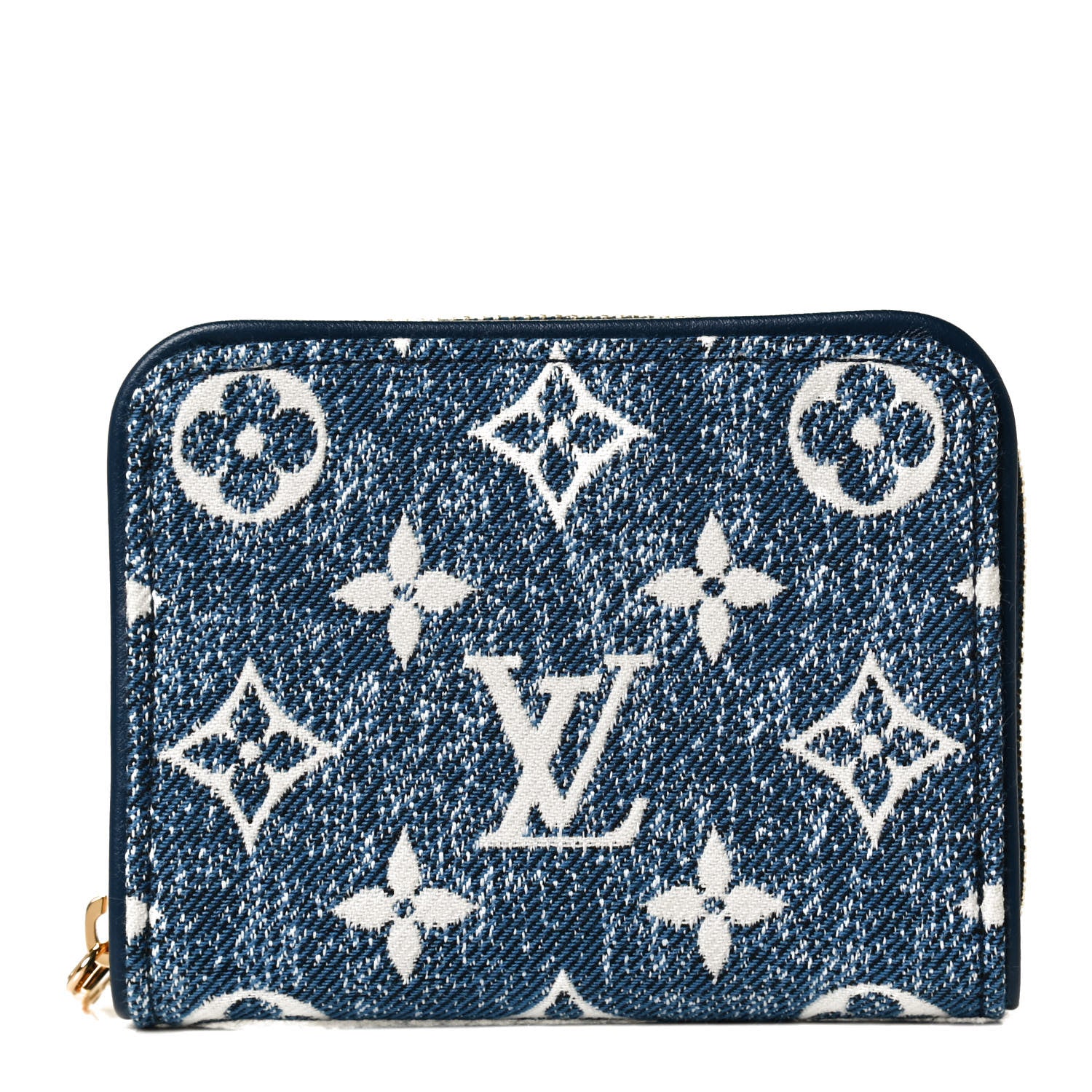 Louis Vuitton Denim Monogram Jacquard Zippy Coin Purse Bleu 1 of 10