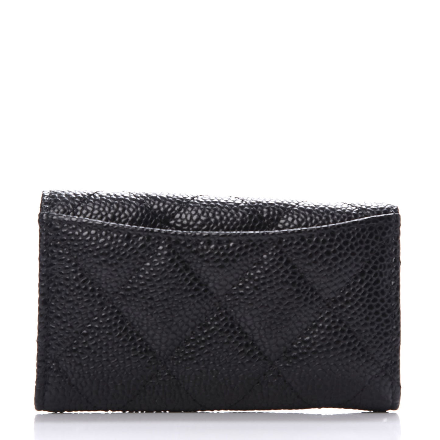 Caviar Quilted 6 Key Holder Black