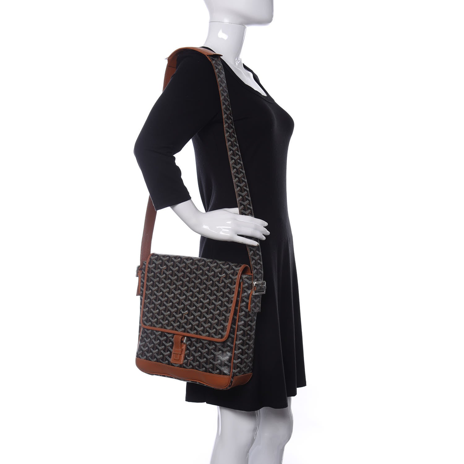 Goyard Goyardine Urbain Messenger Black Gold 2 of 17