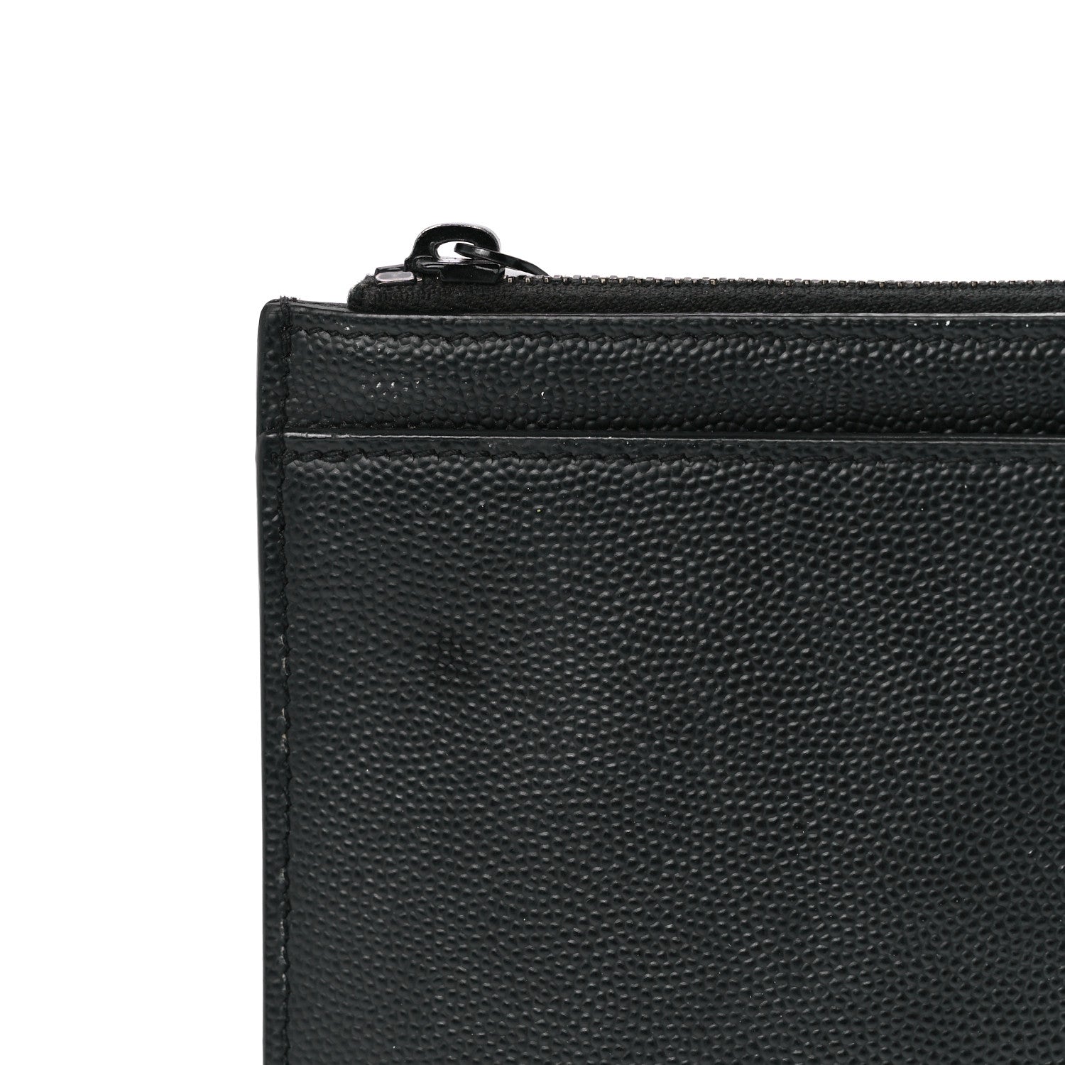 Saint Laurent Grain De Poudre Monogram Bill Pouch Black 13 of 14