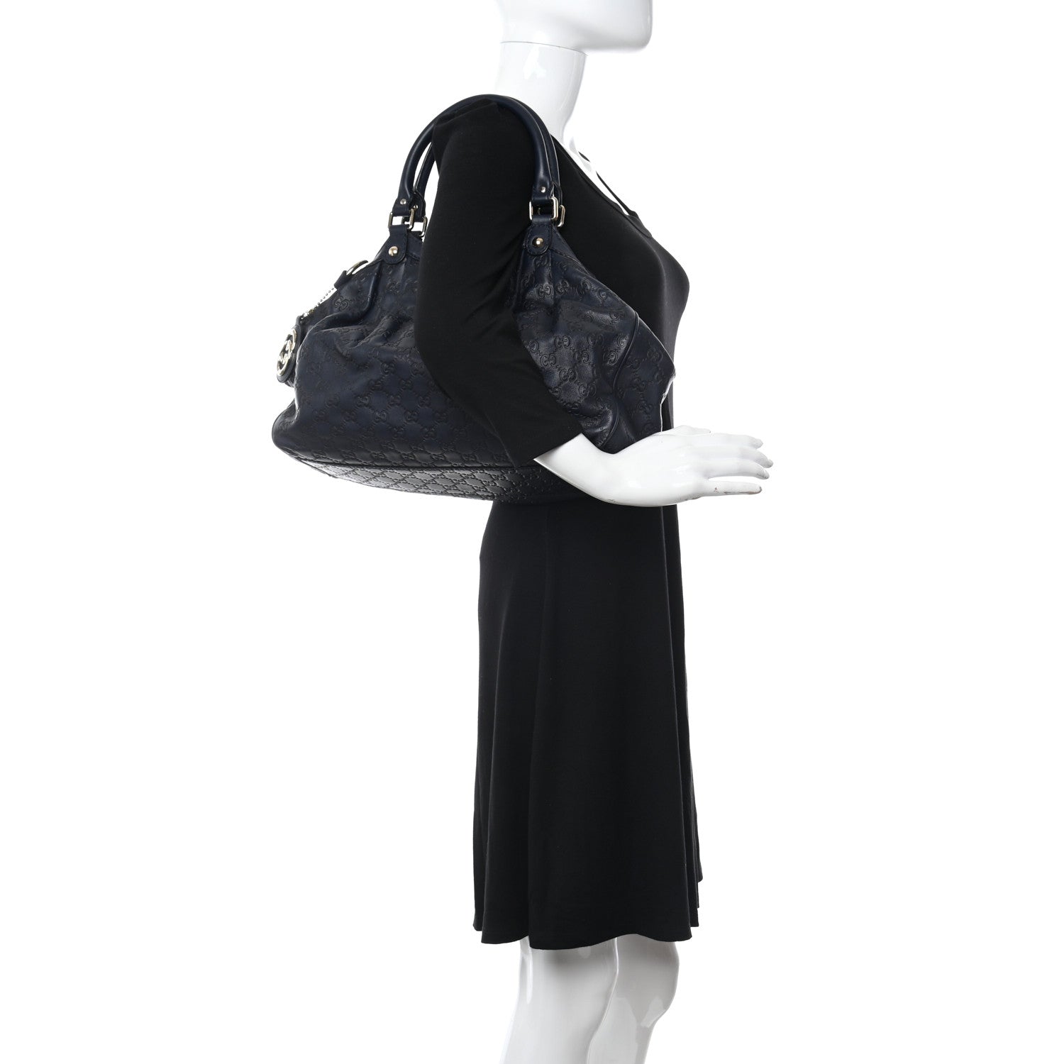 Gucci Guccissima Medium Sukey Tote Blue 2 of 9
