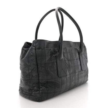 Chanel Lambskin Square Stitched Lax Large Tote Black 3 of 14