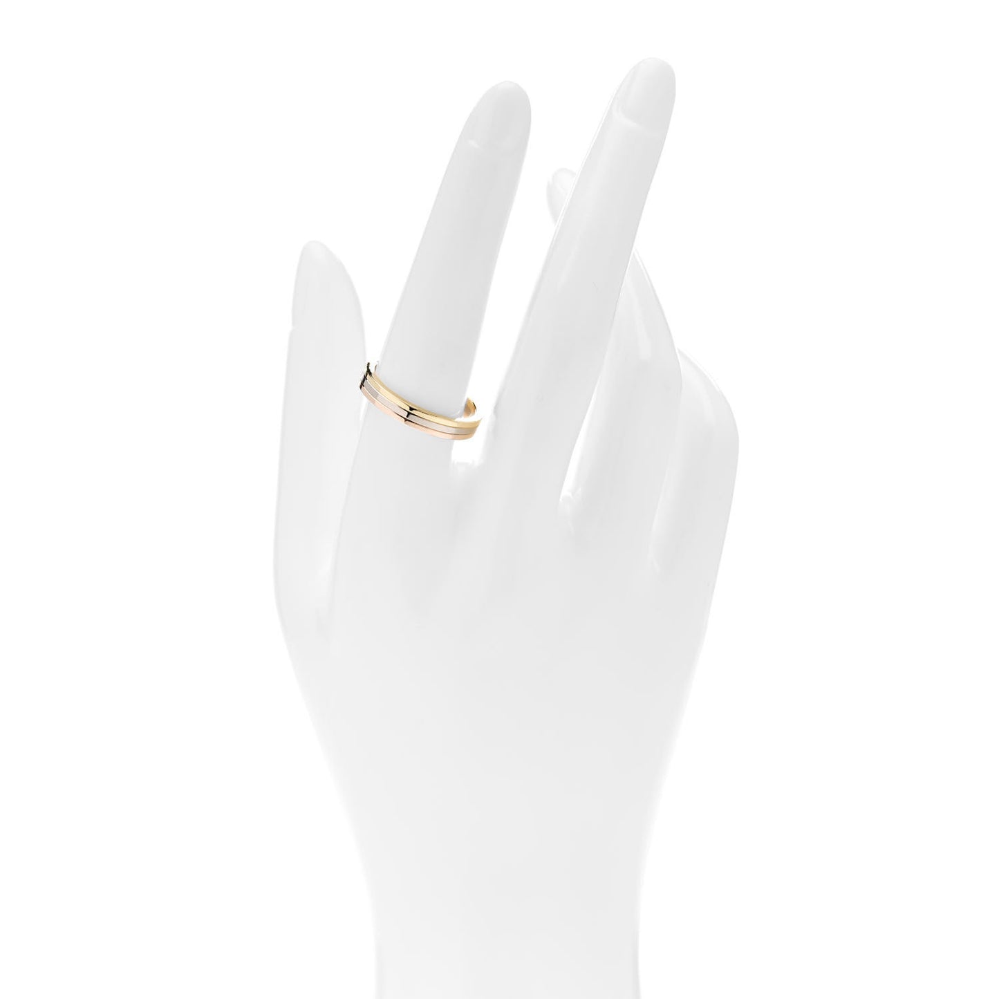 18K Pink White Yellow Gold 3.5mm Vendome Louis Cartier Wedding Band Ring 57 8
