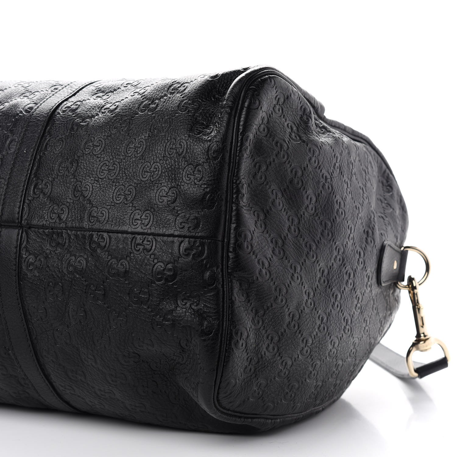 Gucci Guccissima Medium Carry On Duffle Black 8 of 9
