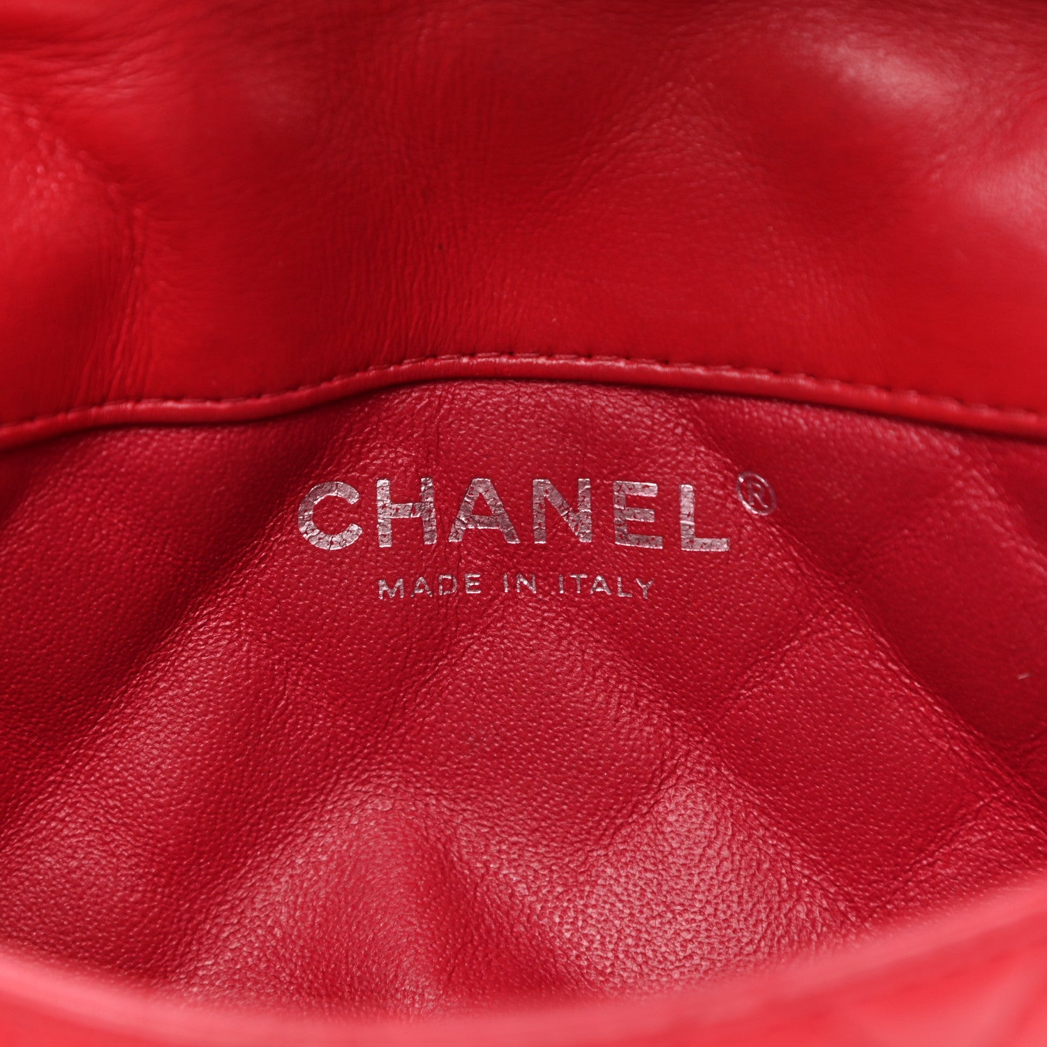 Chanel Lambskin Quilted Extra Mini Rectangular Flap Red 6 of 11