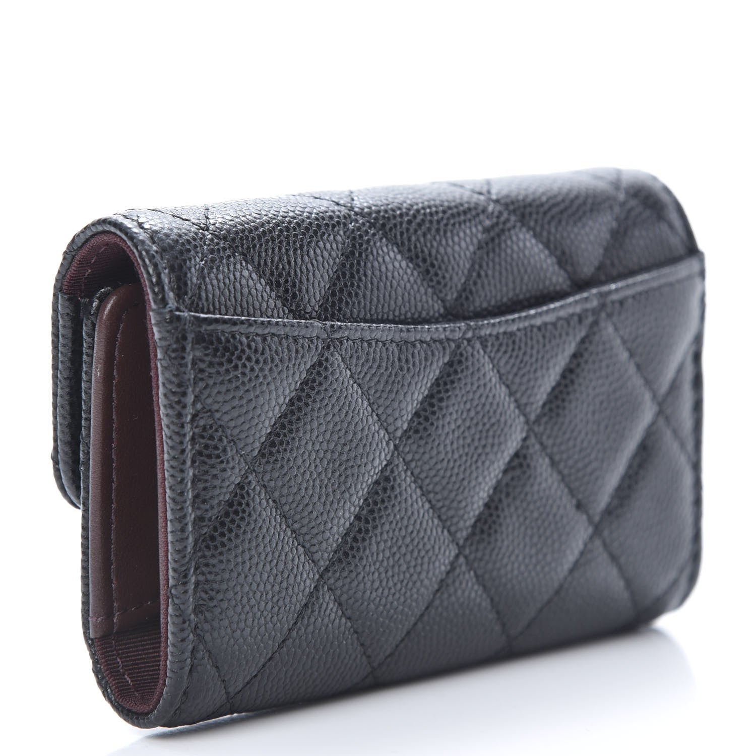 Chanel Caviar Quilted Classic 4 Key Holder Wallet Black 3 of 10