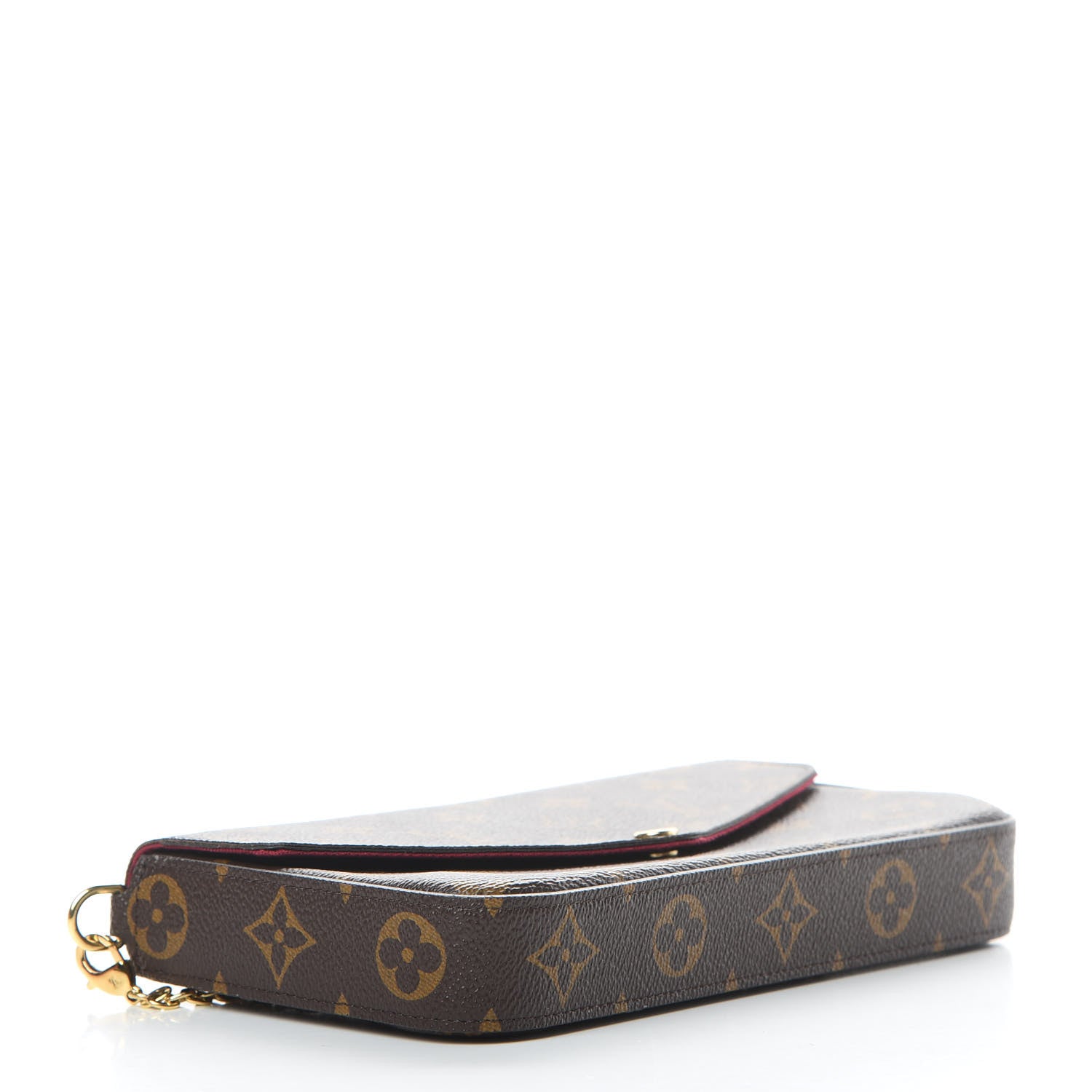 Louis Vuitton Monogram Pochette Felicie Chain Wallet Fuchsia 5 of 14