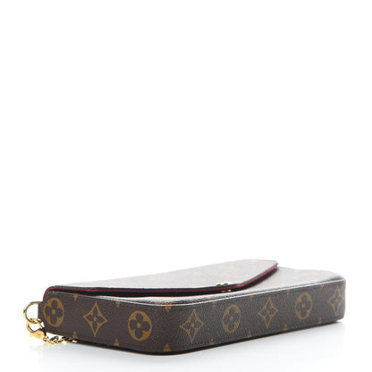 Louis Vuitton Monogram Pochette Felicie Chain Wallet Fuchsia 5 of 14