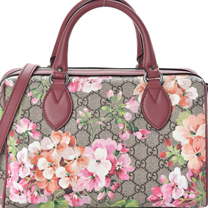 Gucci GG Supreme Monogram Blooms Small Boston Beige Multicolor Dry Rose 7 of 9