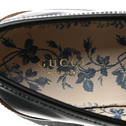 Gucci Cordovan Lux Womens Harald Horsebit 25mm Platform Loafers 37.5 Black 7 of 8