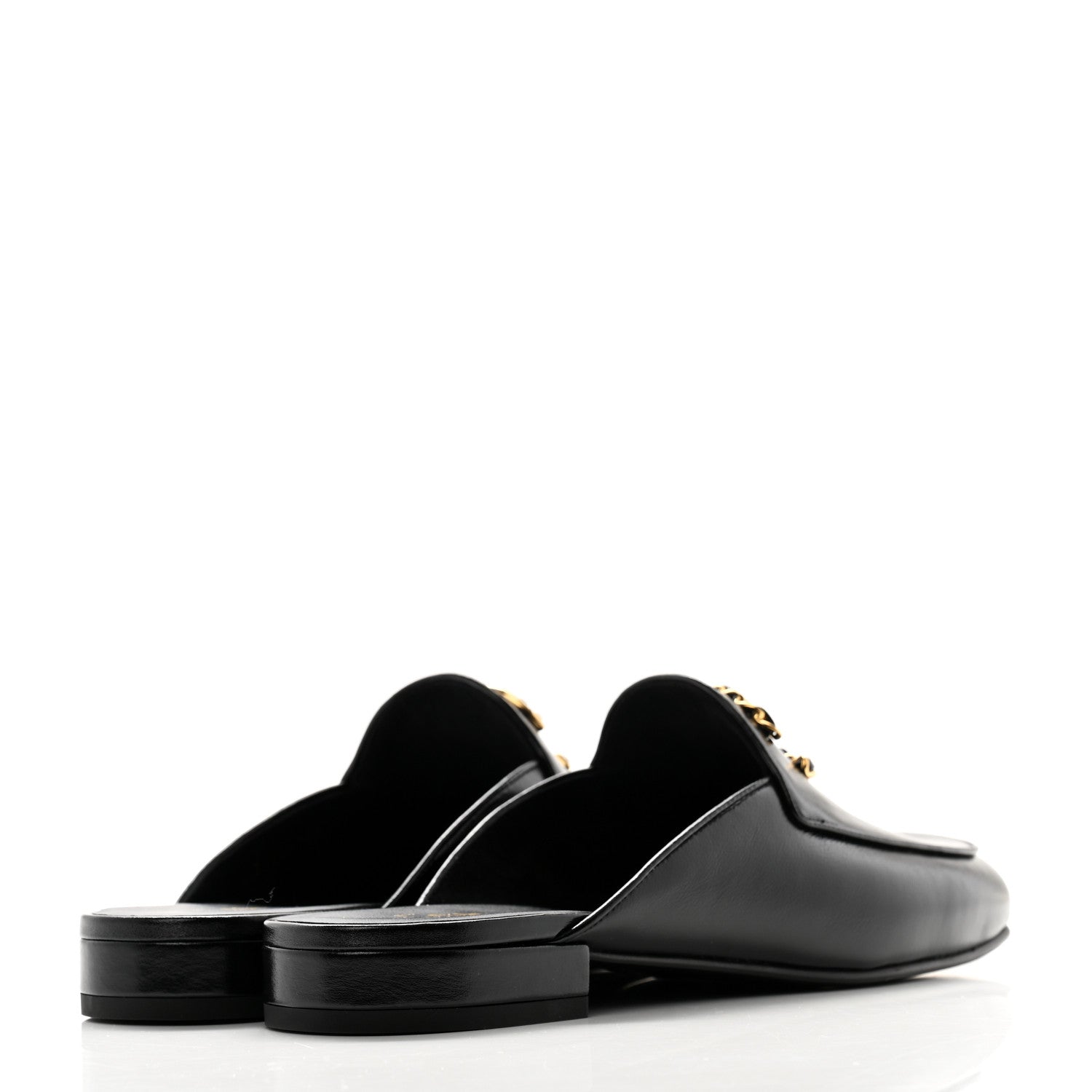 Chanel Shiny Calfskin Crystal CC Mules 39.5 Black 4 of 10