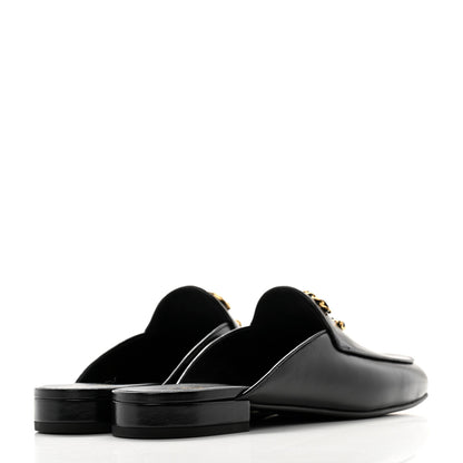 Chanel Shiny Calfskin Crystal CC Mules 39.5 Black 4 of 10