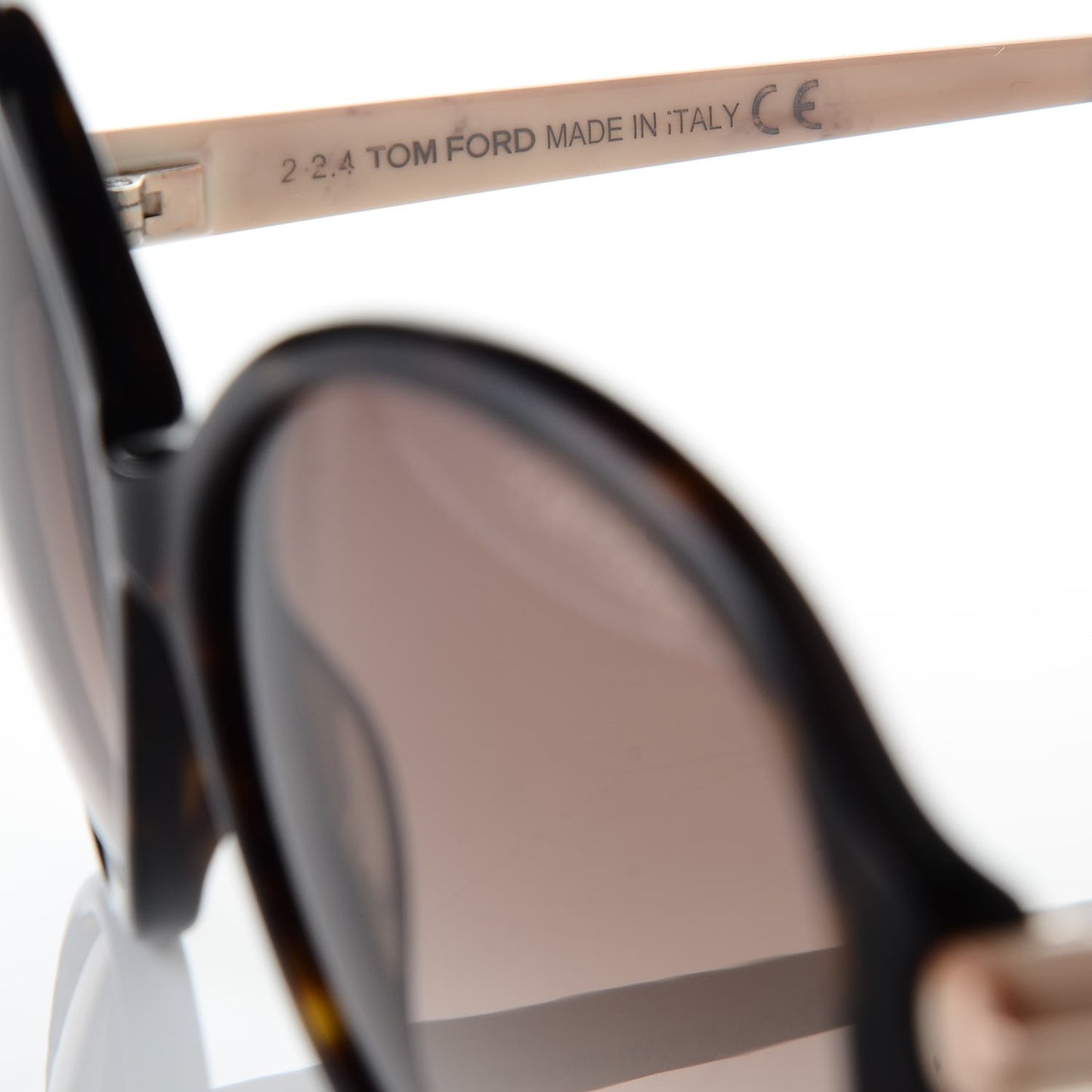 Round Milena Sunglasses TF343 Havana