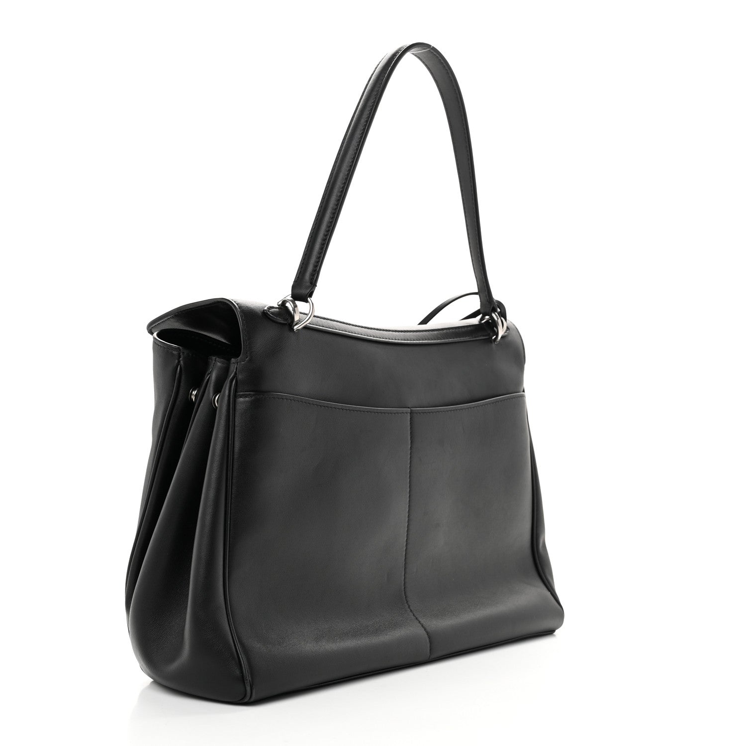 Balenciaga Natural Smooth Calfskin Medium Rodeo Top Handle Handbag Black Black 2 of 9
