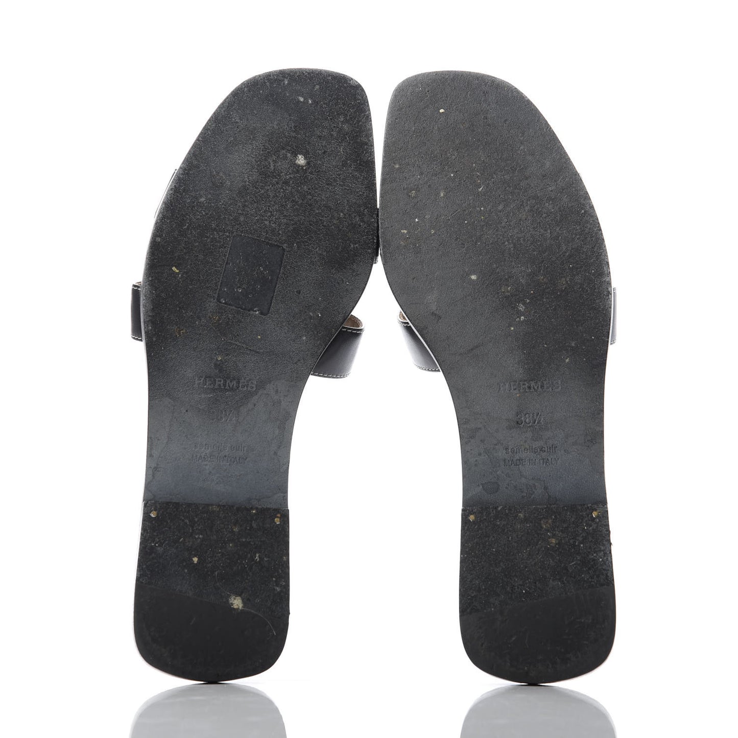 Box Calfskin Oran Sandals 38.5 Black