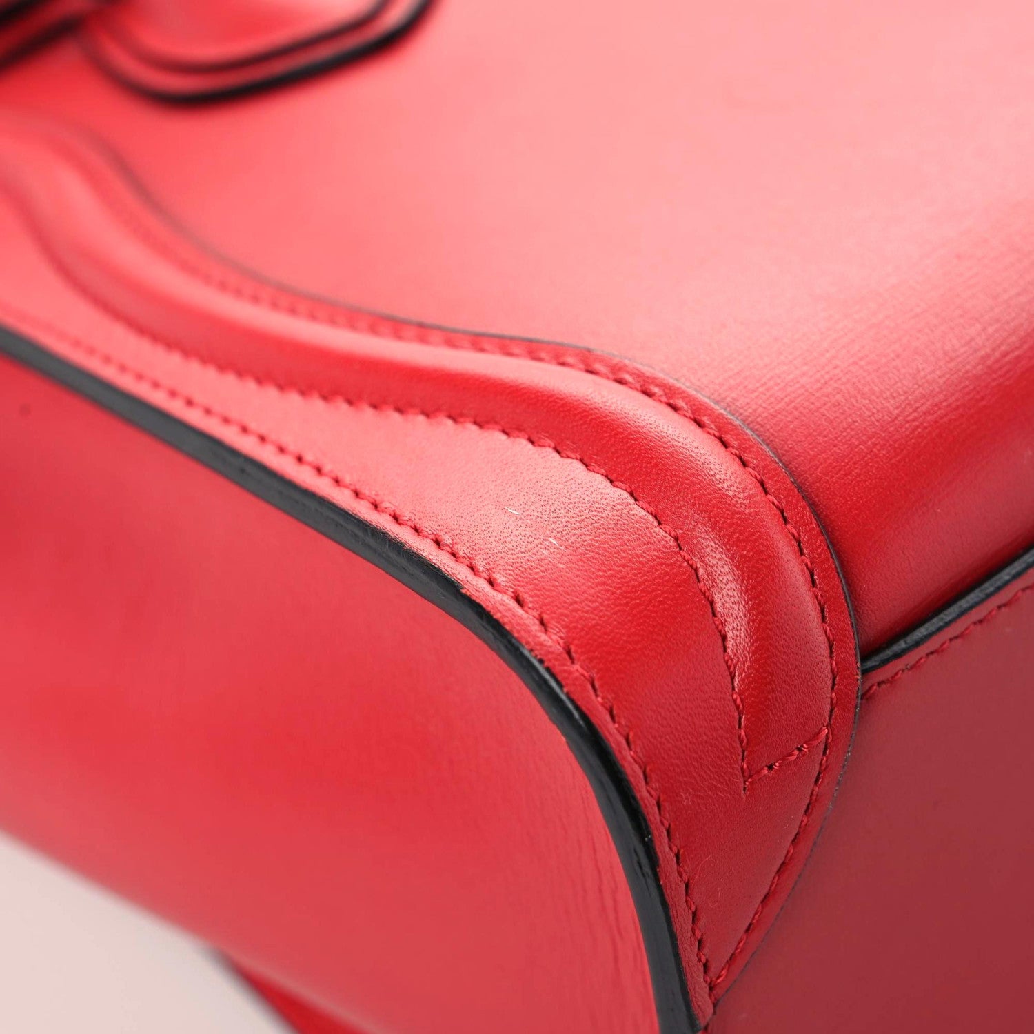 Celine Smooth Calfskin Nano Luggage Red 10 of 18