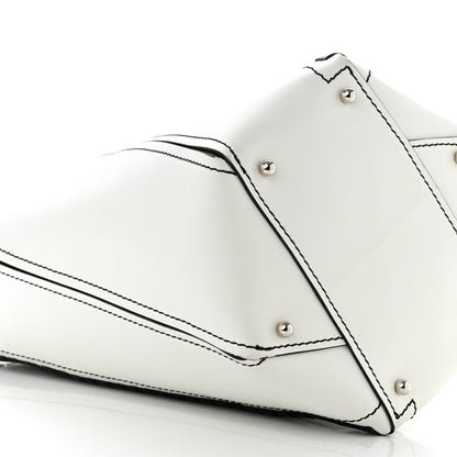 Proenza Schouler Smooth Calfskin Medium Hex Bucket Bag Black White 9 of 12