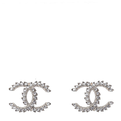 Chanel Strass Crystal Dazzling Wheat CC Earrings Gold 1 of 4