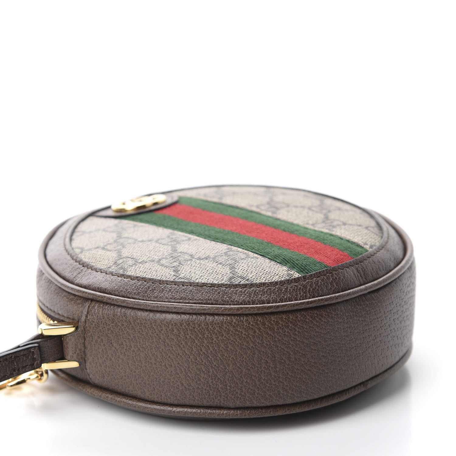 Gucci GG Supreme Monogram Web Ophidia Circle Wristlet Beige New Acero 4 of 8
