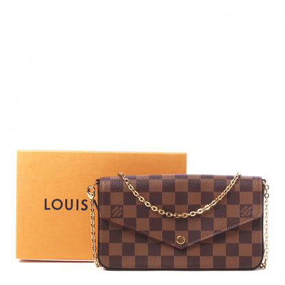 Louis Vuitton Damier Ebene Pochette Felicie Chain Wallet 9 of 9
