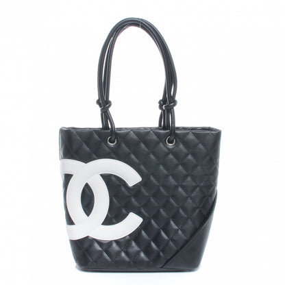 Chanel Calfskin Quilted Medium Cambon Tote Black White 1 of 6