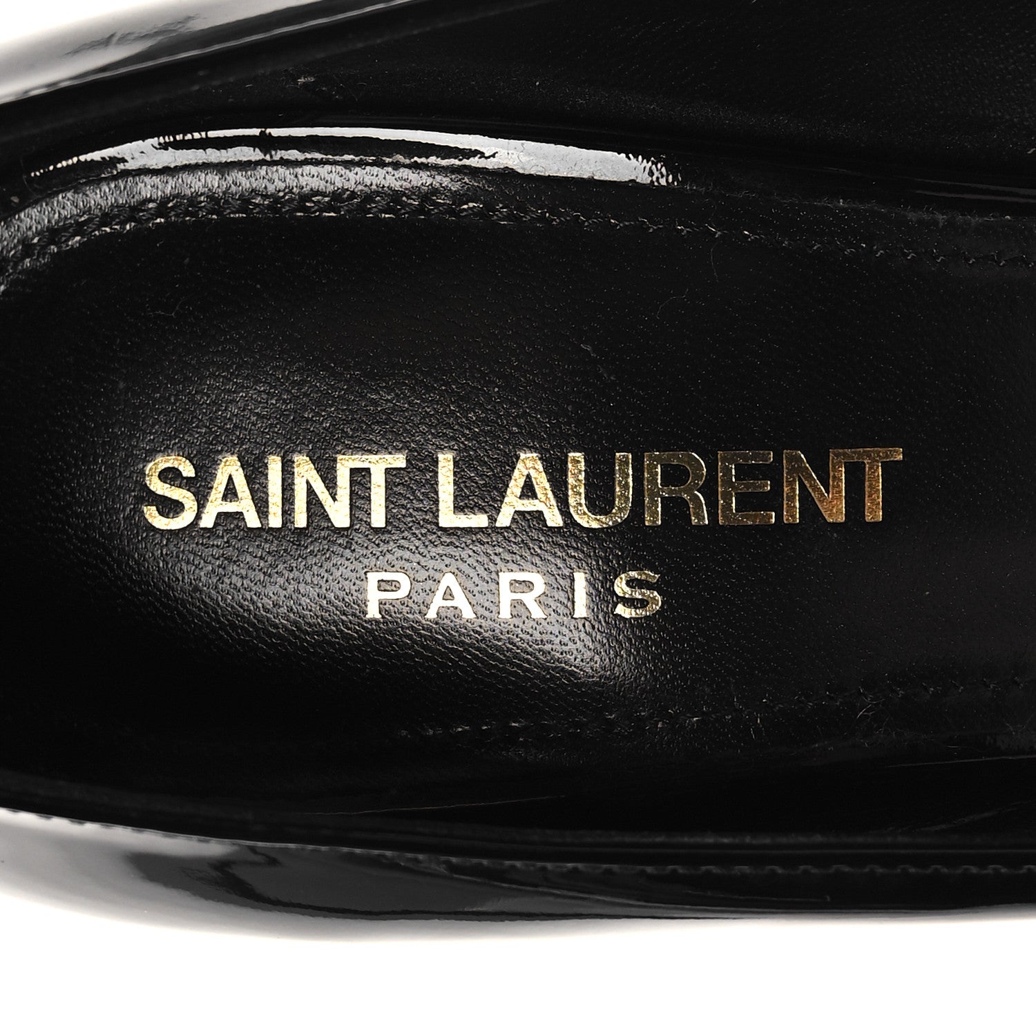 Saint Laurent Patent Opyum 110 Pumps 37 Black Gold 8 of 9