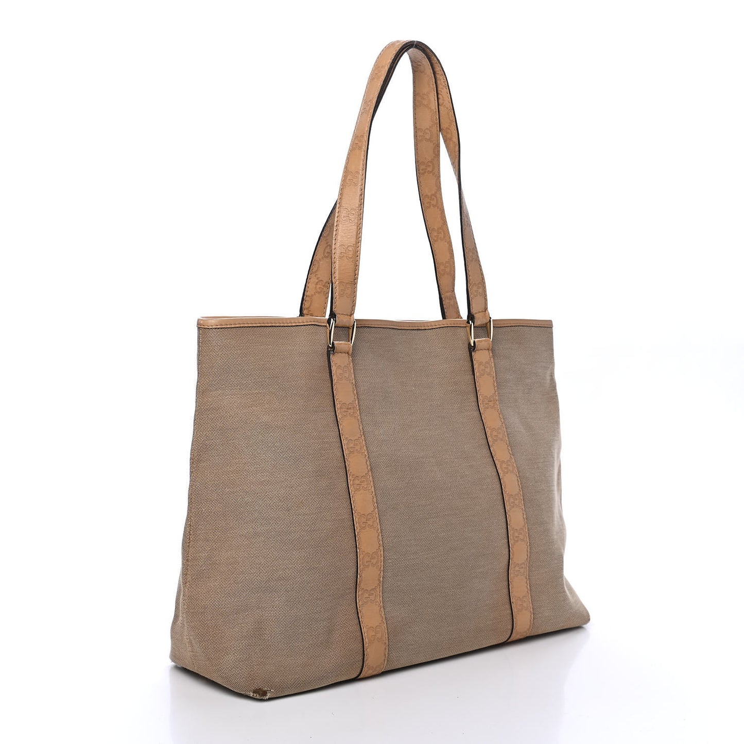 Guccissima Trim Canvas Large Tote Brown