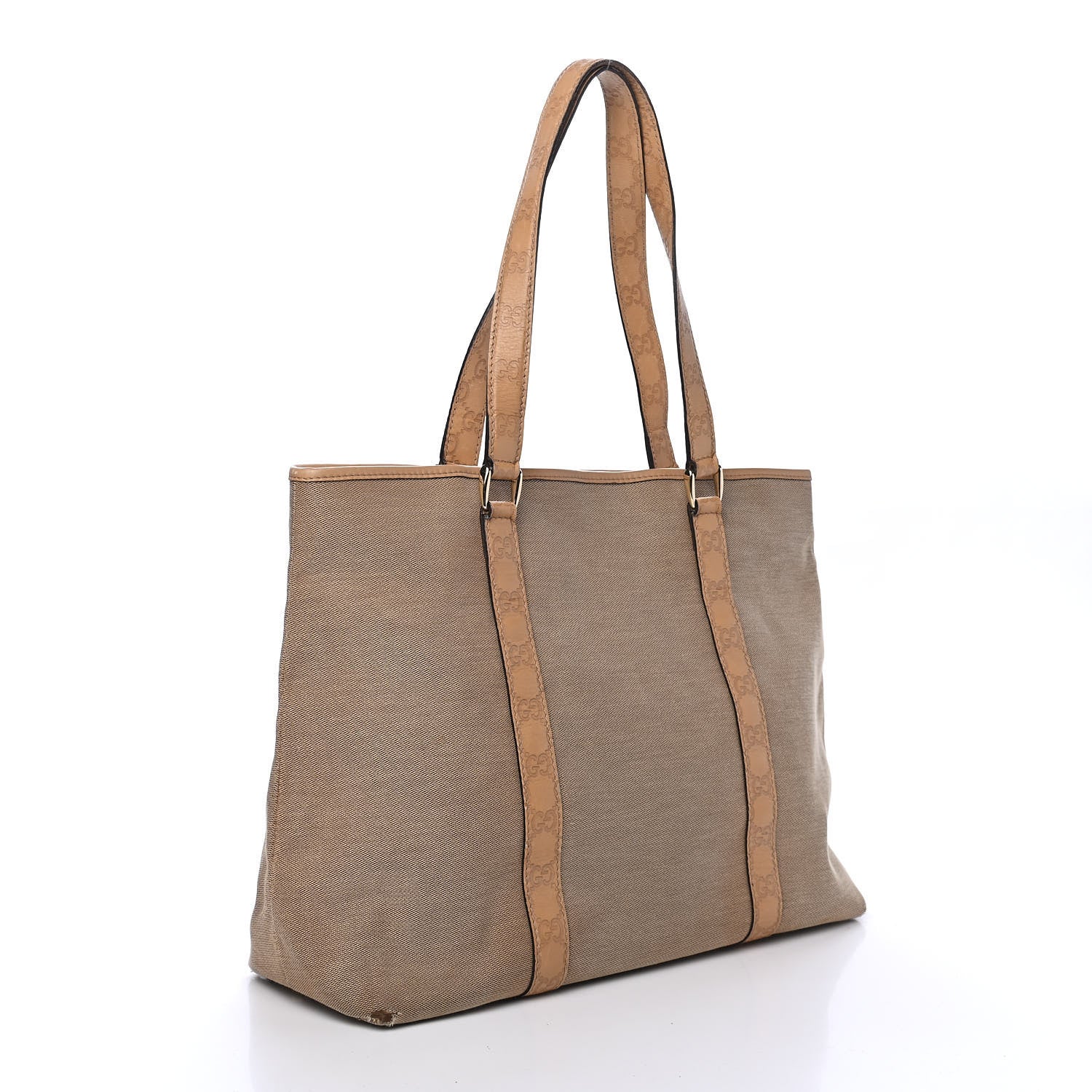 Gucci Guccissima Trim Canvas Large Tote Brown 2 of 6
