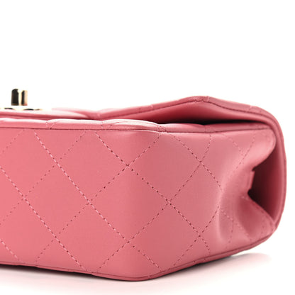 Chanel Lambskin Quilted Valentine Charms Mini Rectangular Flap Pink 9 of 12
