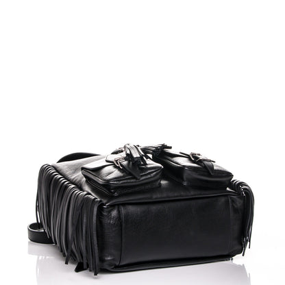 Saint Laurent Calfskin Fringe Festival Backpack Black 4 of 7