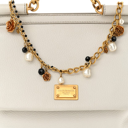 Dolce & Gabbana Calfskin Medium Miss Sicily Satchel White 7 of 11
