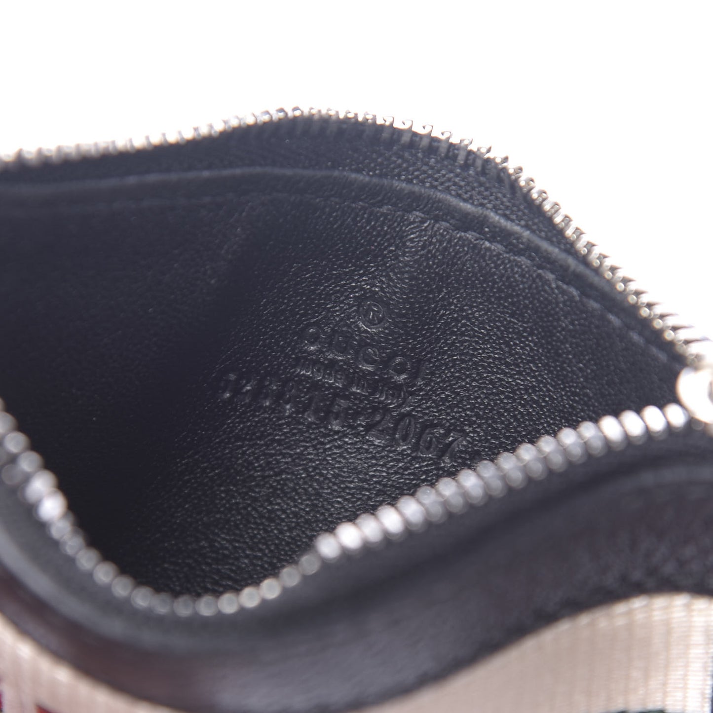 Calfskin Logo Lanyard Card Case Black