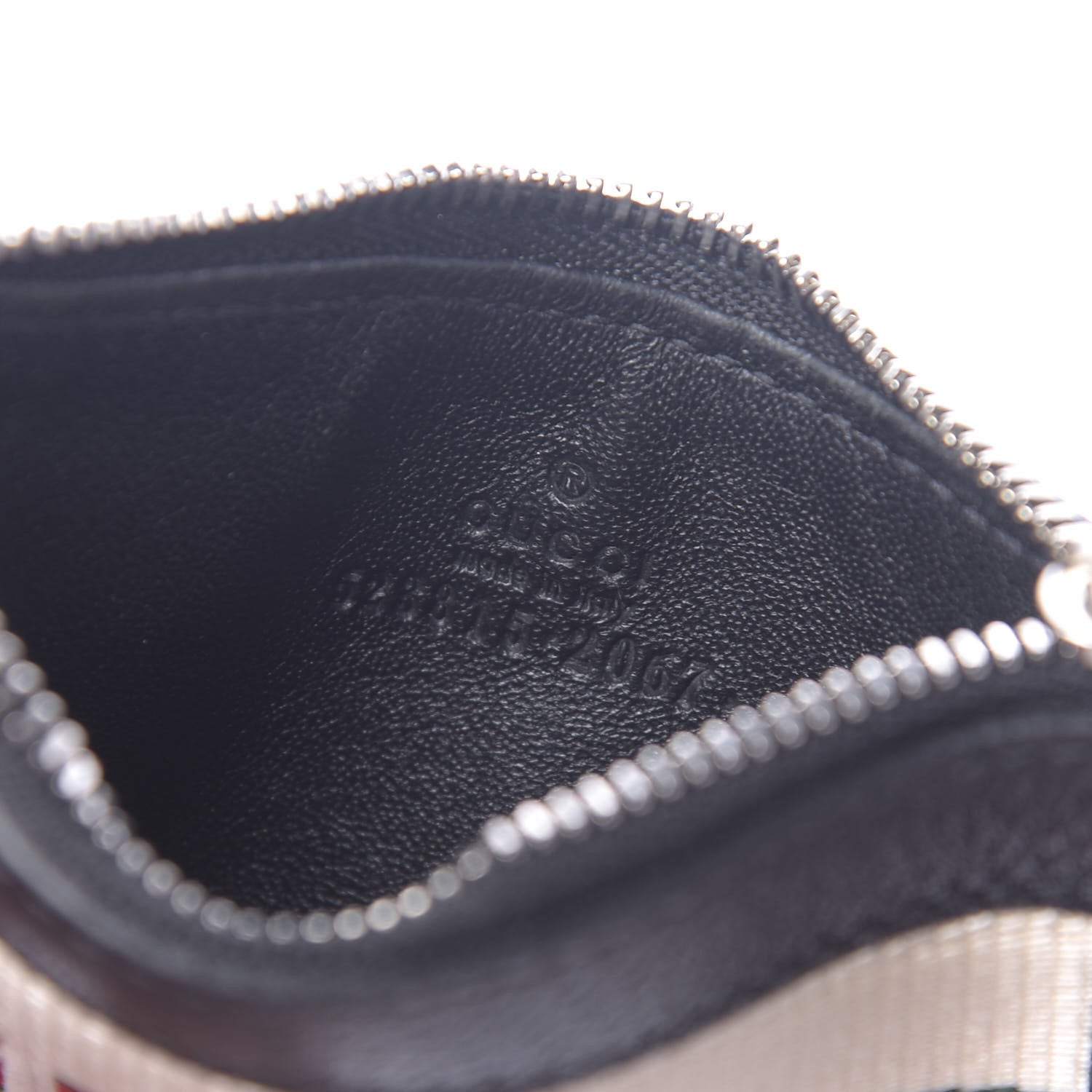 Gucci Calfskin Logo Lanyard Card Case Black 6 of 7