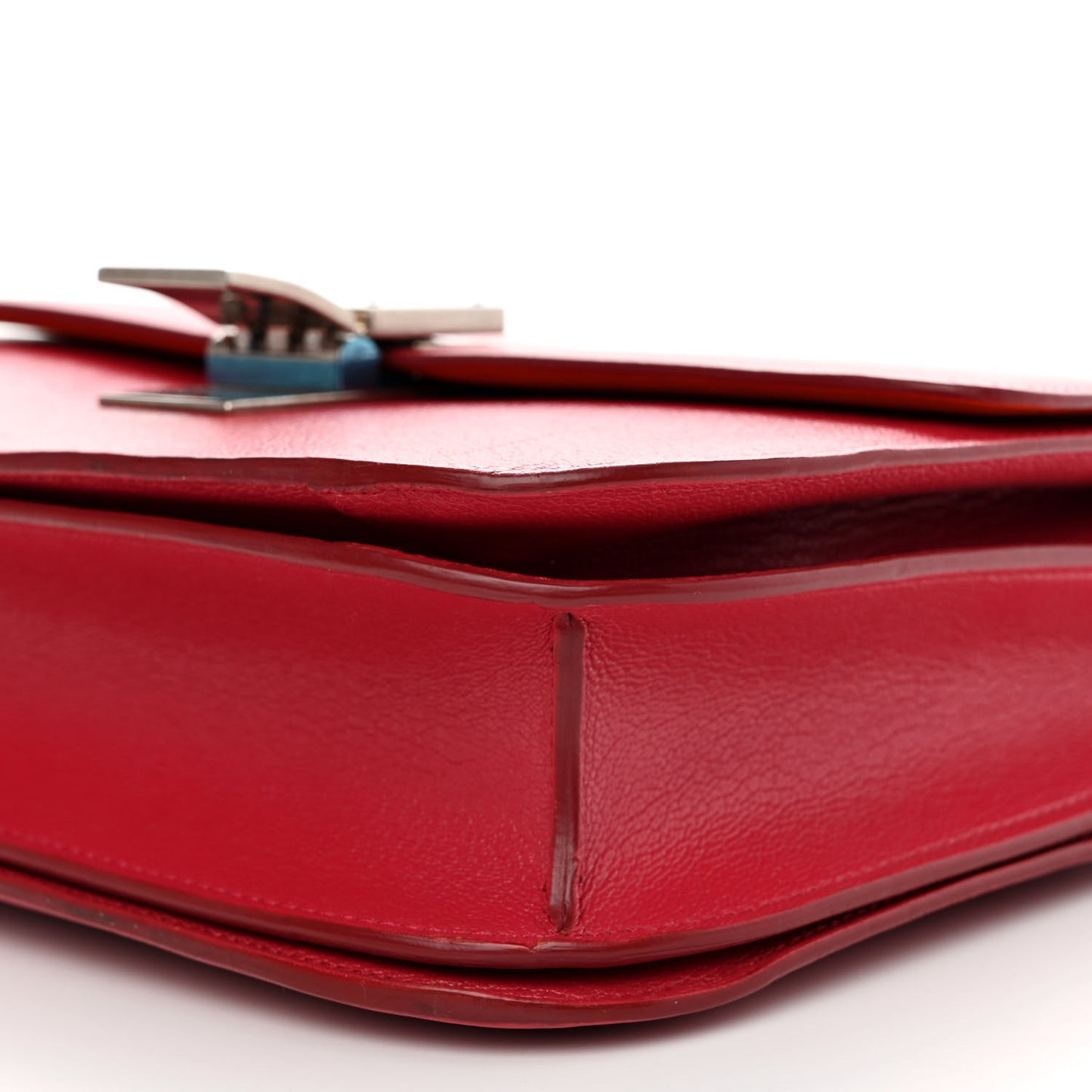 Goatskin Medium Classic Box Flap Bag Dark Pink