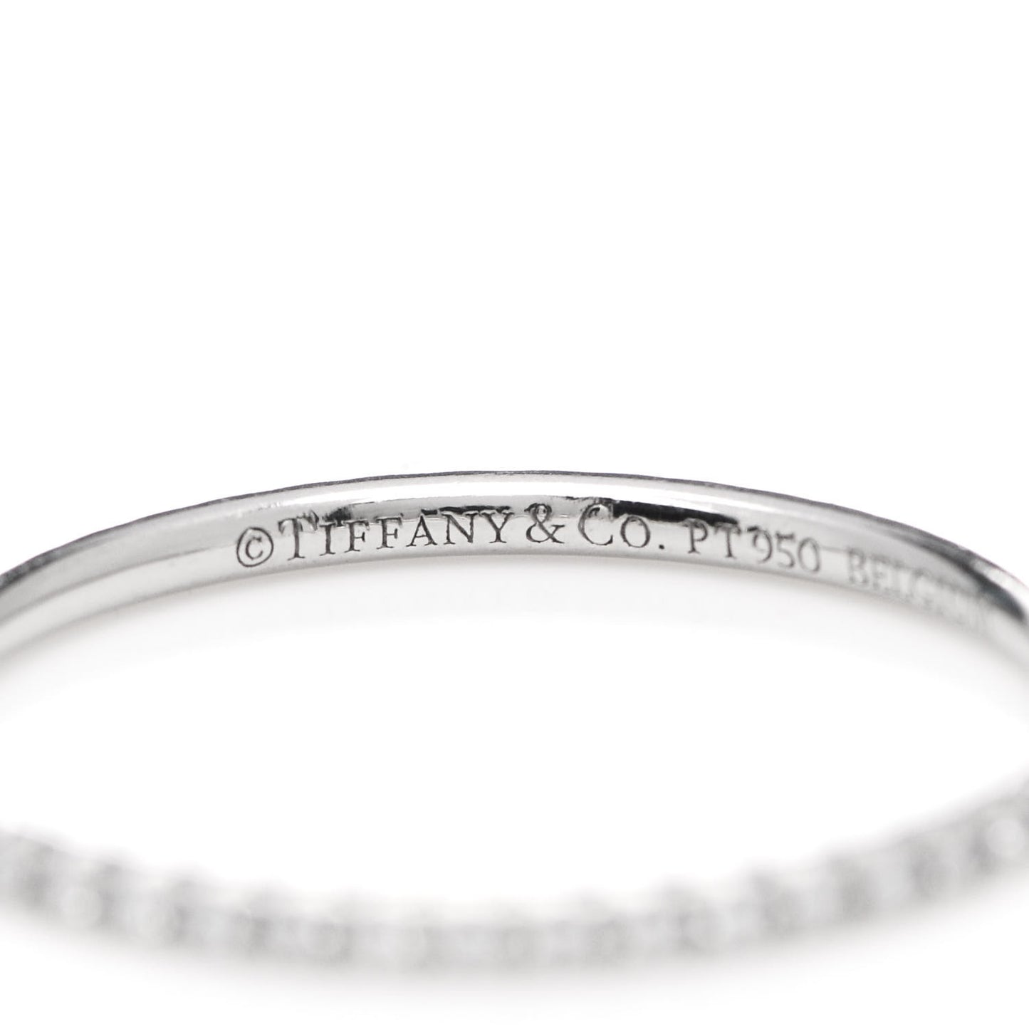 Platinum Diamond .36ctw Soleste Eternity Band Ring 56 7.5