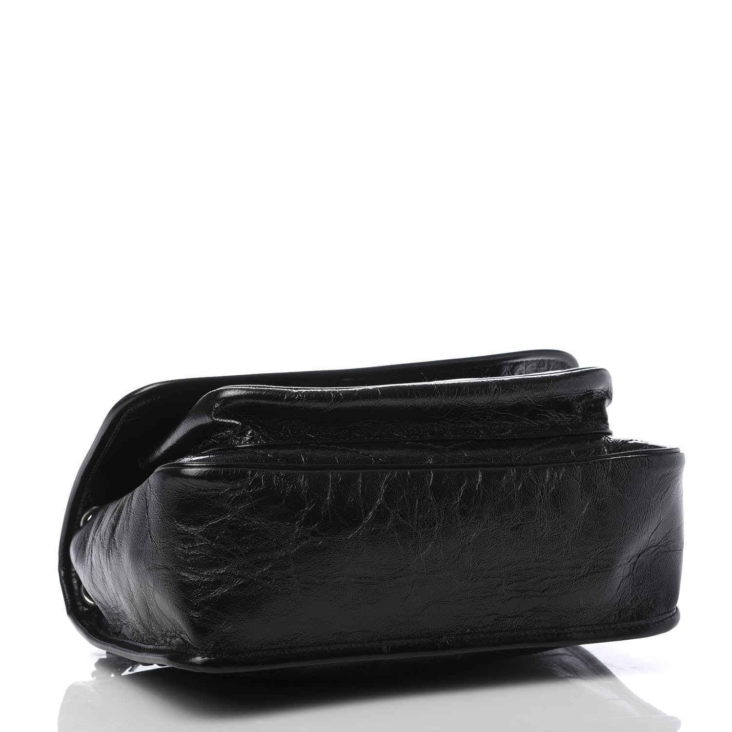 Saint Laurent Crinkled Calfskin Matelasse Monogram Medium Niki Chain Satchel Black 4 of 9