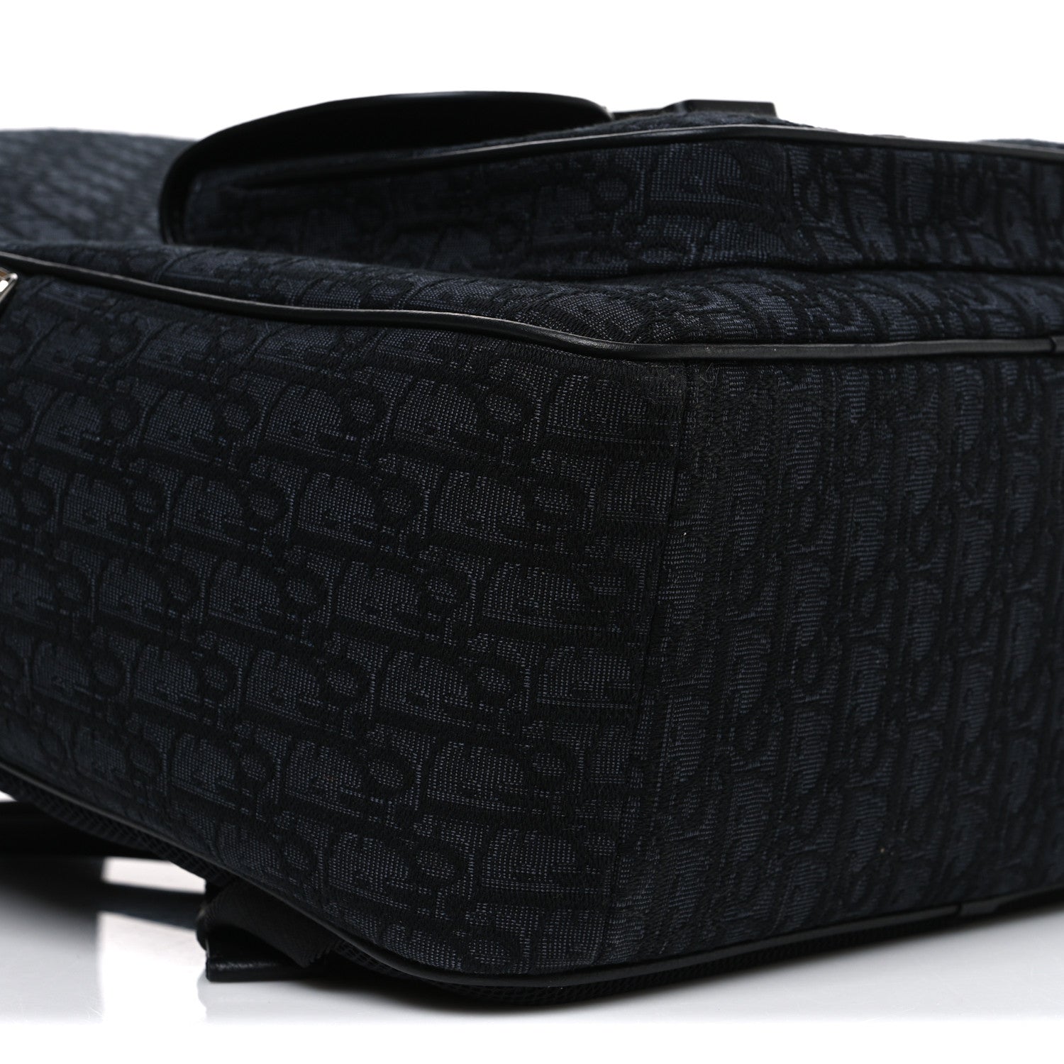 Christian Dior Oblique Jacquard Saddle Zip Backpack Black 1893868