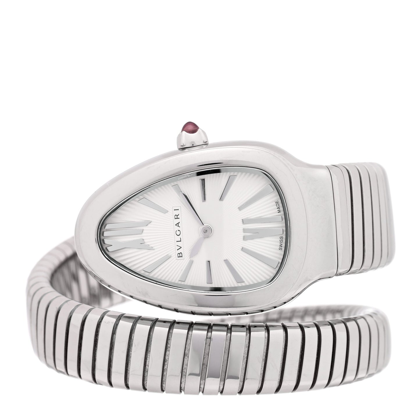 Stainless Steel 35mm Serpenti Tubogas Quartz Watch
