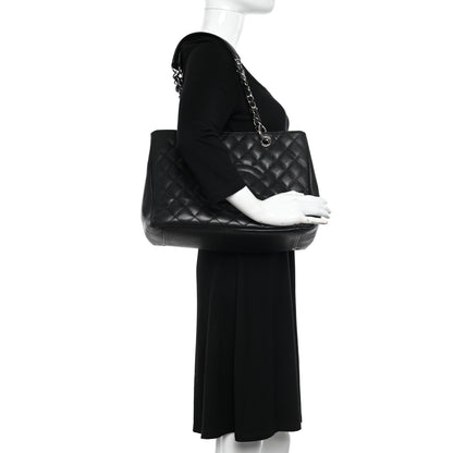 Chanel Caviar Quilted Grand Shopping Tote GST Black 2 of 14